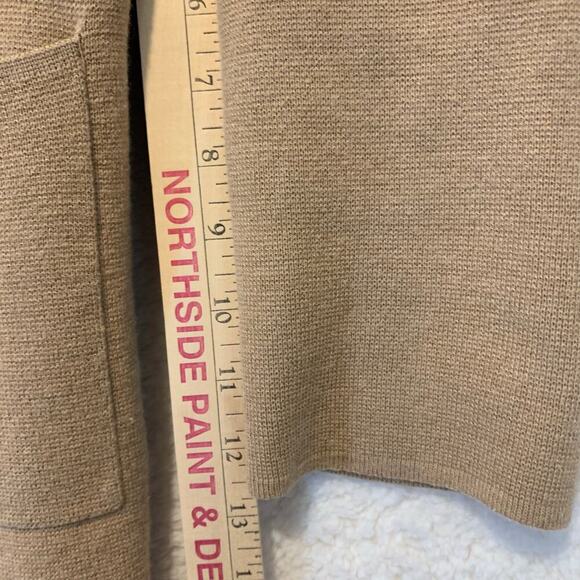 J. Crew Sophie Open Front Merino Wool Blend Sweater Blazer Womens XS Tan Camel - Picture 5 of 8